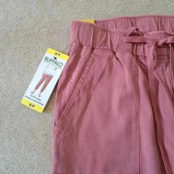 ❤️ NWT Buffalo David Bitton Tencel Joggers Strawberry Pink Small Women's Pants - Picture 4 of 15
